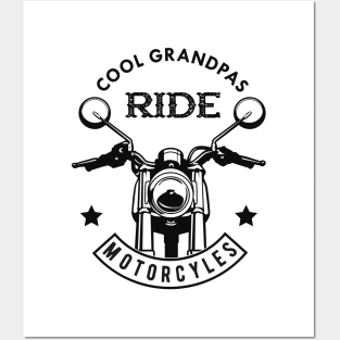 Grandpa - Cool grandpas ride motorcycles Posters and Art